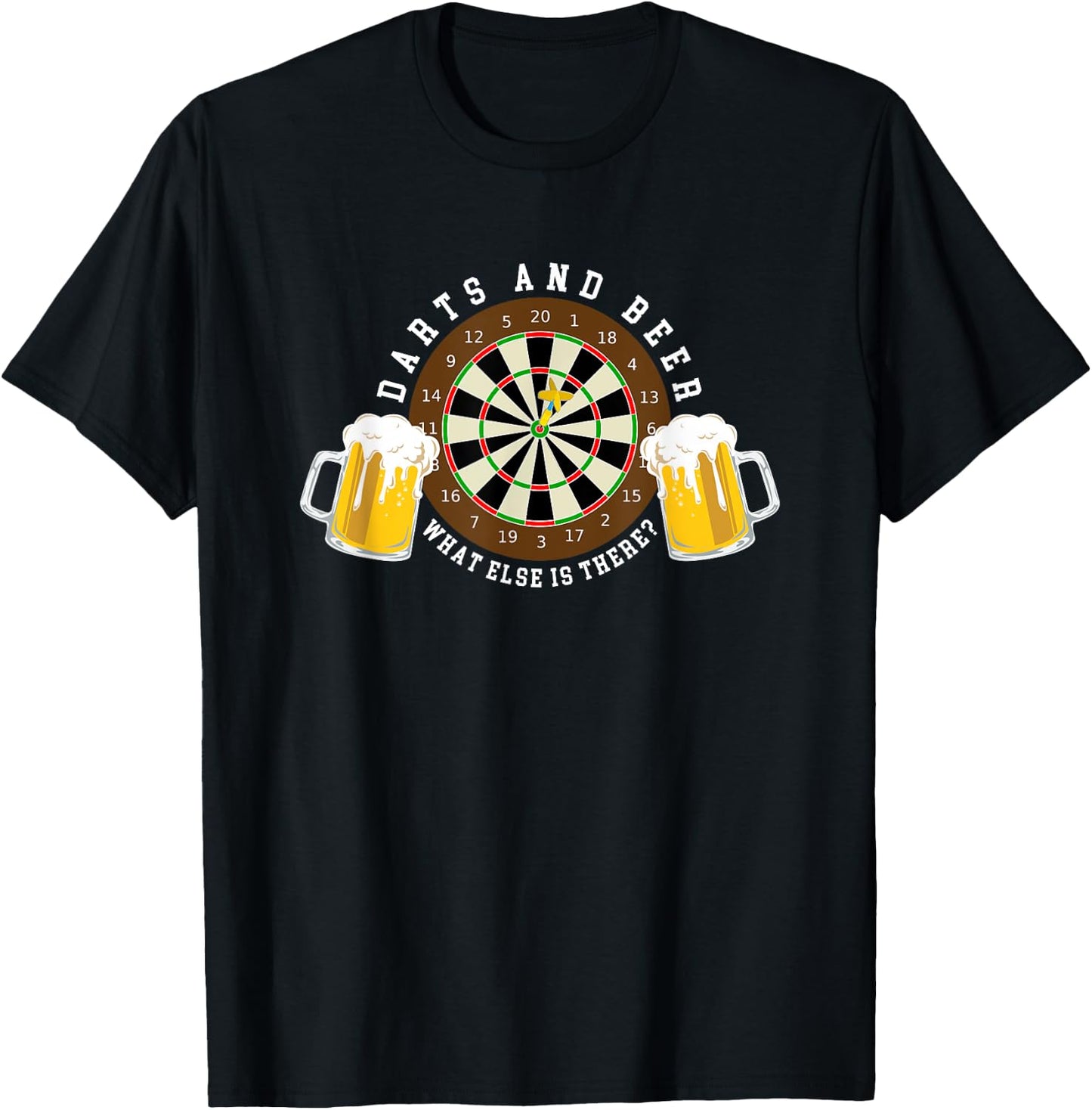 Funny Darts Gift Darts and Beer | Men Women Gift T-Shirt - T-Shirt | Black