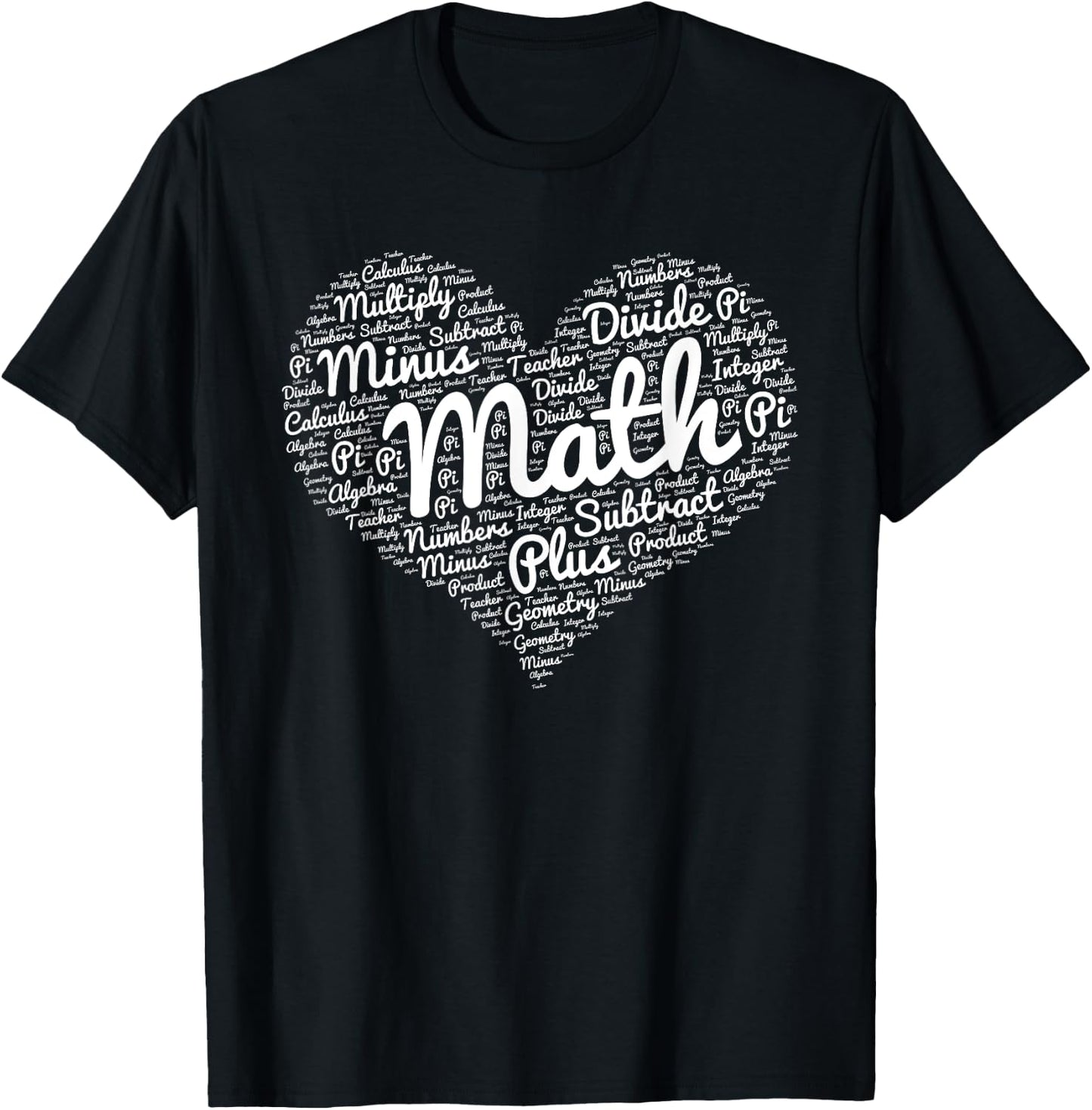 I love maths heart for maths lovers and teachers Women Girls Kids T-Shirt - T-Shirt | Black