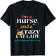Nurse Cat Lady Funny LPN RN Registered Nursing Student Crazy T-Shirt - T-Shirt | Black
