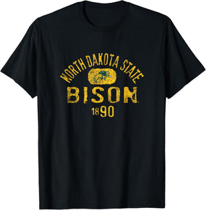North Dakota State Bison 1890 Vintage Green T-Shirt - T-Shirt | Black