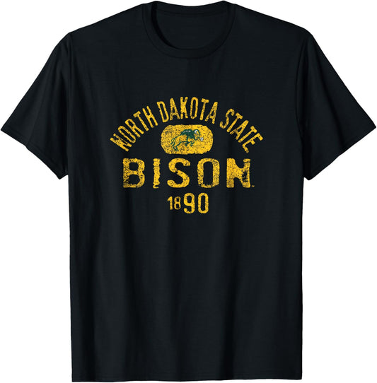North Dakota State Bison 1890 Vintage Green T-Shirt - T-Shirt | Black