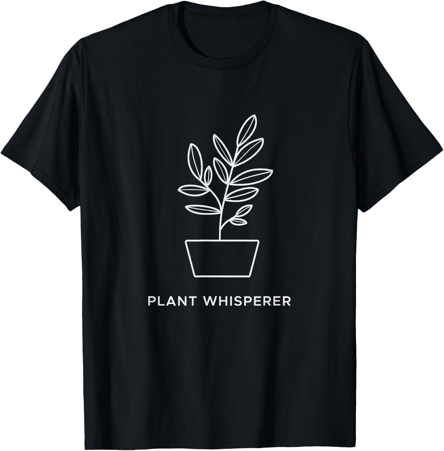 Plant Whisperer Witty Cute Gardener Gift T-Shirt - T-Shirt | Black