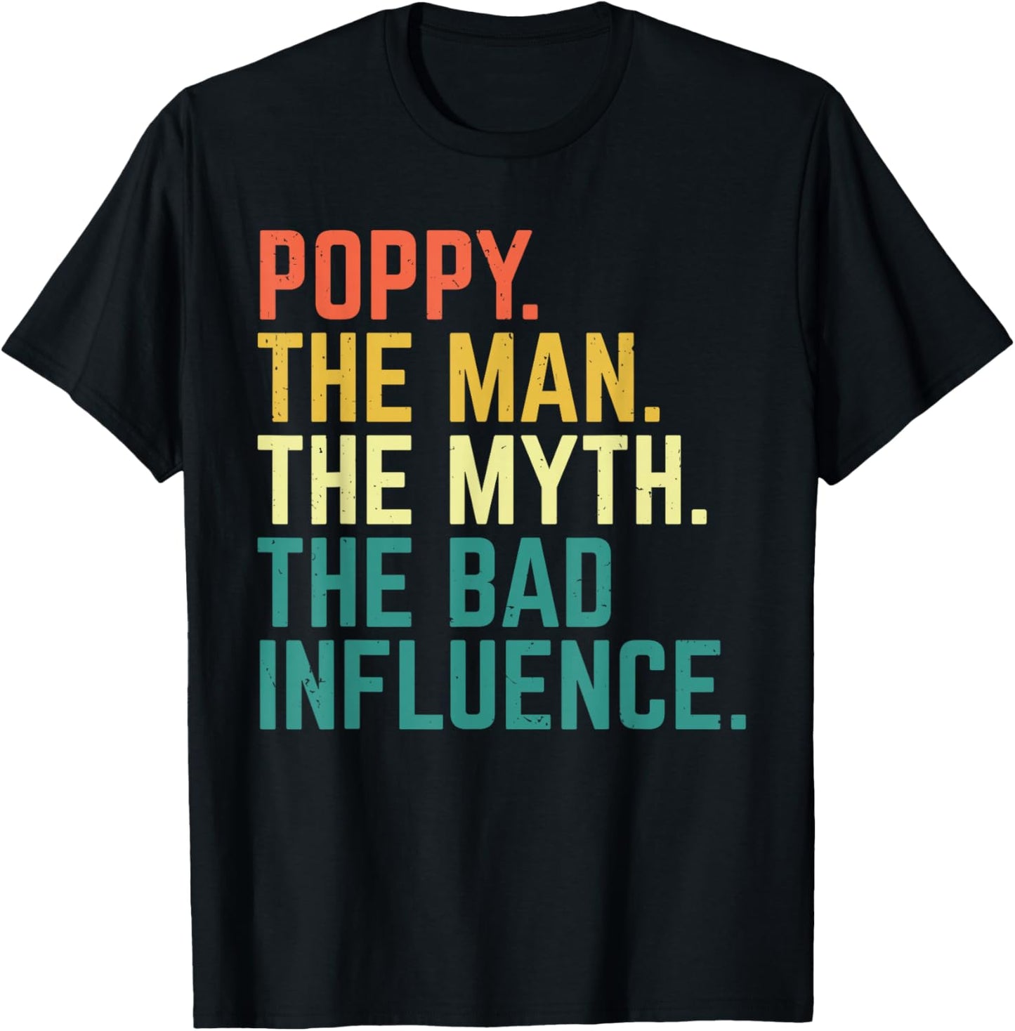 Best Poppy Design for Grandpa Grandfather Grandpa Men Poppy T-Shirt - T-Shirt | Black