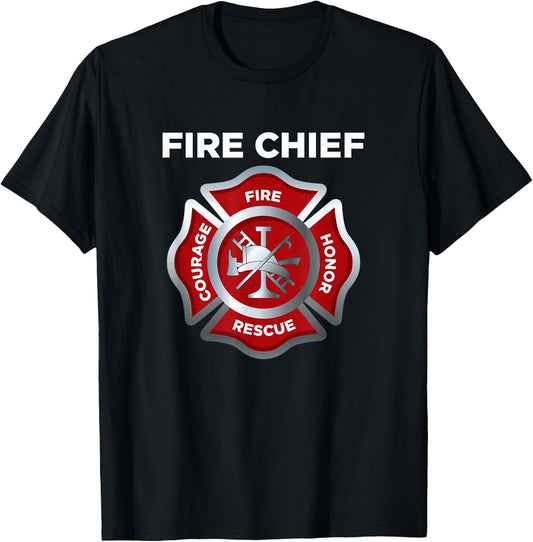 Firefighter Firefighting Fireman Fire Chief T-Shirt - T-Shirt | Black