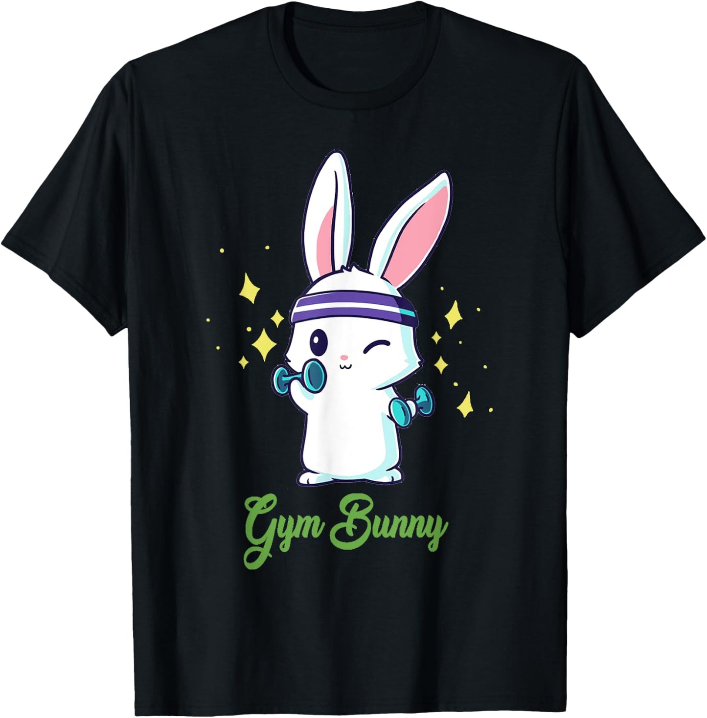 Gym Bunny Fitness Rabbit Lover Gym Workout T-Shirt - T-Shirt | Black