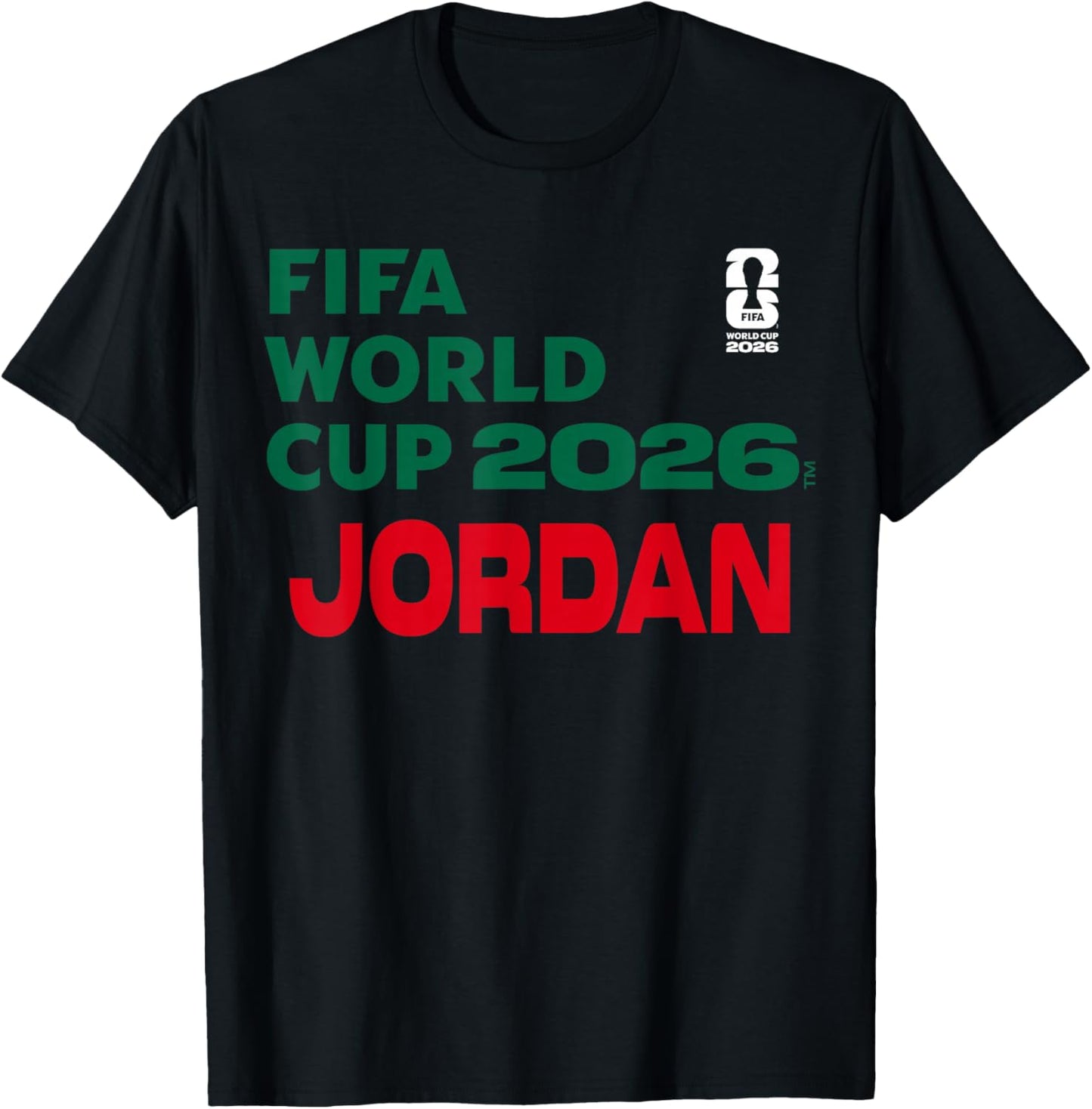 FIFA World CUP26 Jordan Block Letters T-Shirt - T-Shirt | Black