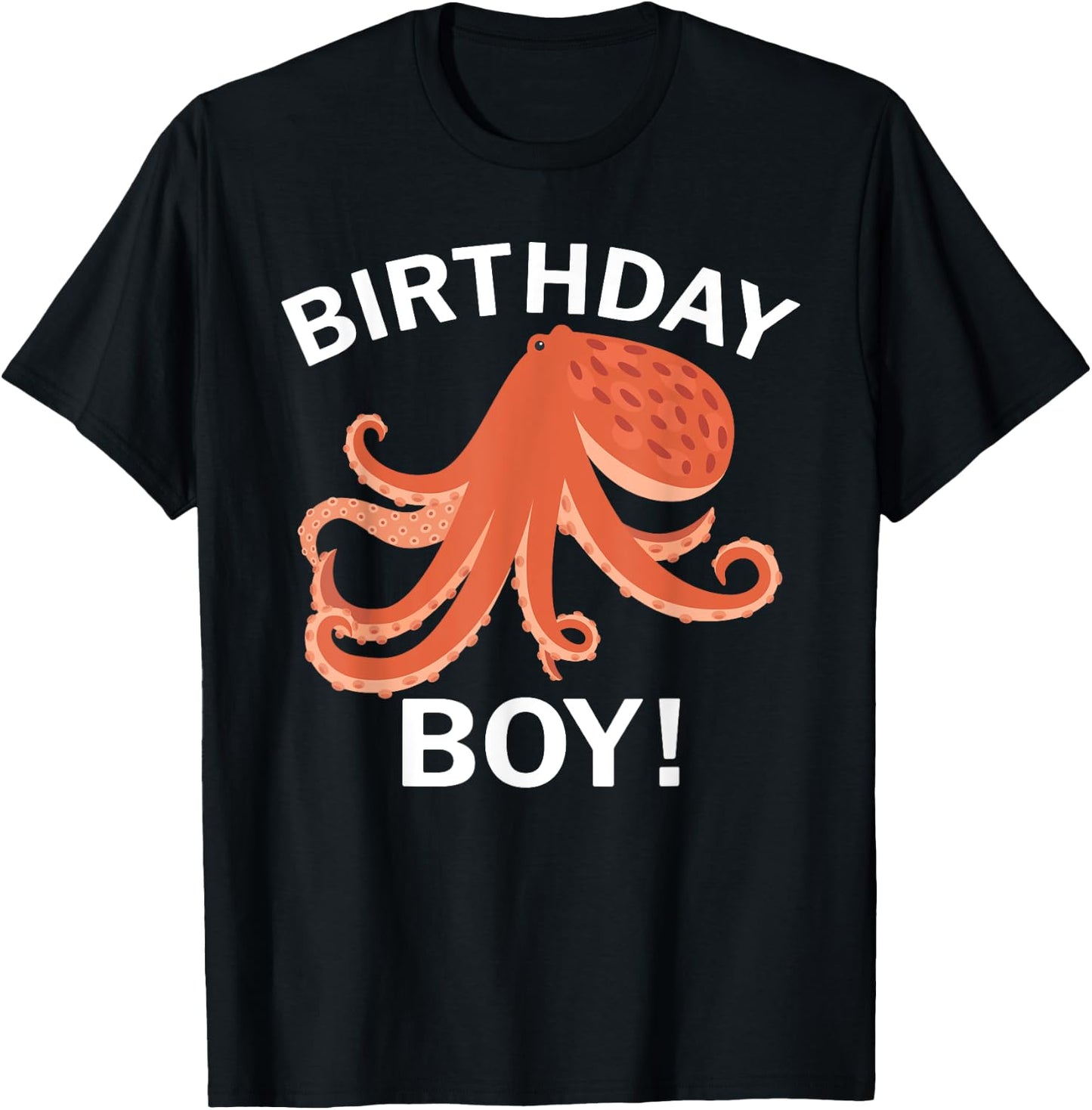 Birthday Boy Octopus T-Shirt - T-Shirt | Black
