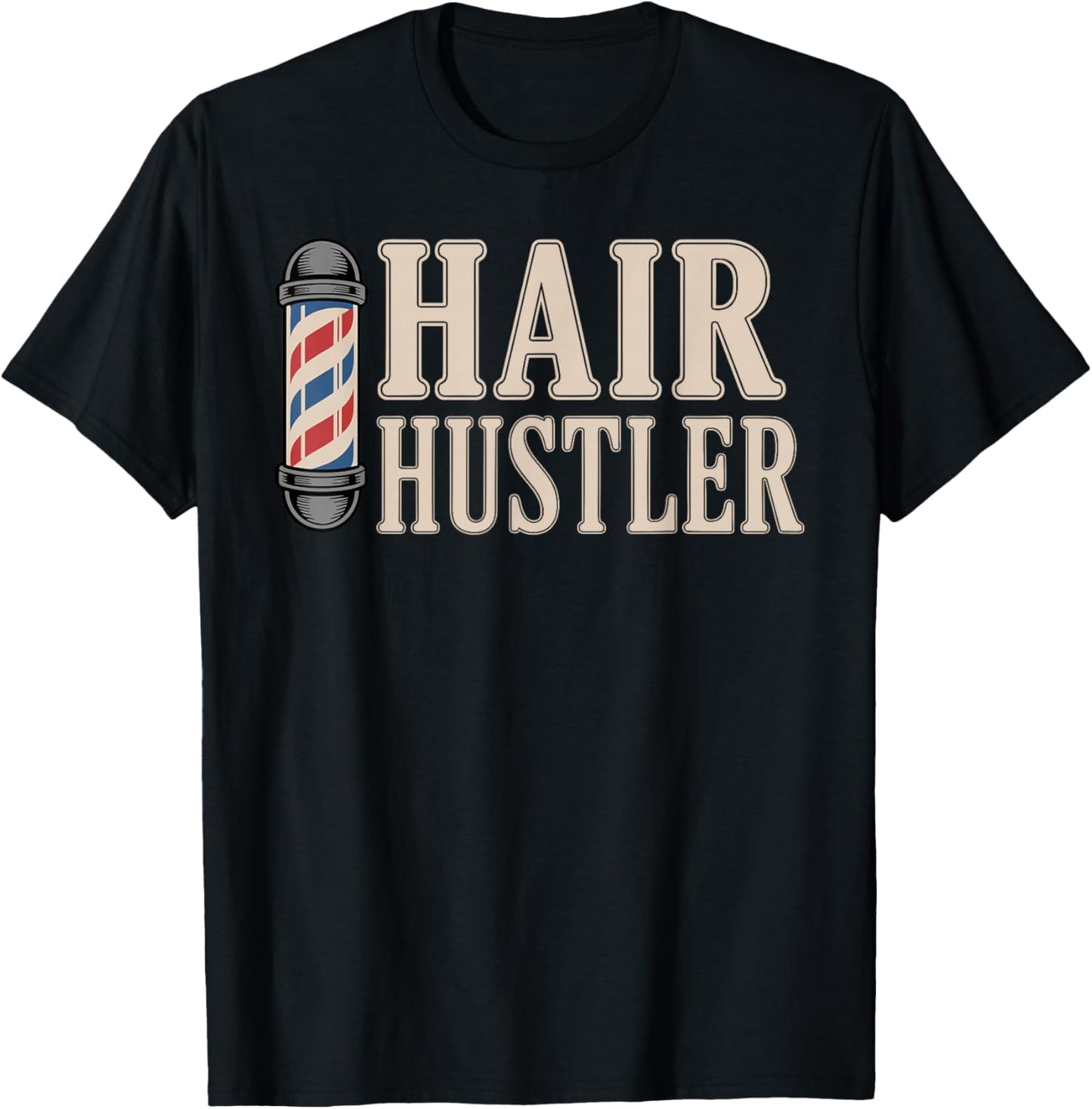 Cool Barber Art Women Barber Shop Pole Barber T-Shirt - T-Shirt | Black