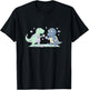 Dinosaurs Working Out and Lifting T-Shirt - T-Shirt | Black