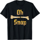 Funny Anatomy Gift - Oh, Snap - Broken Leg Pun T-Shirt - T-Shirt | Black