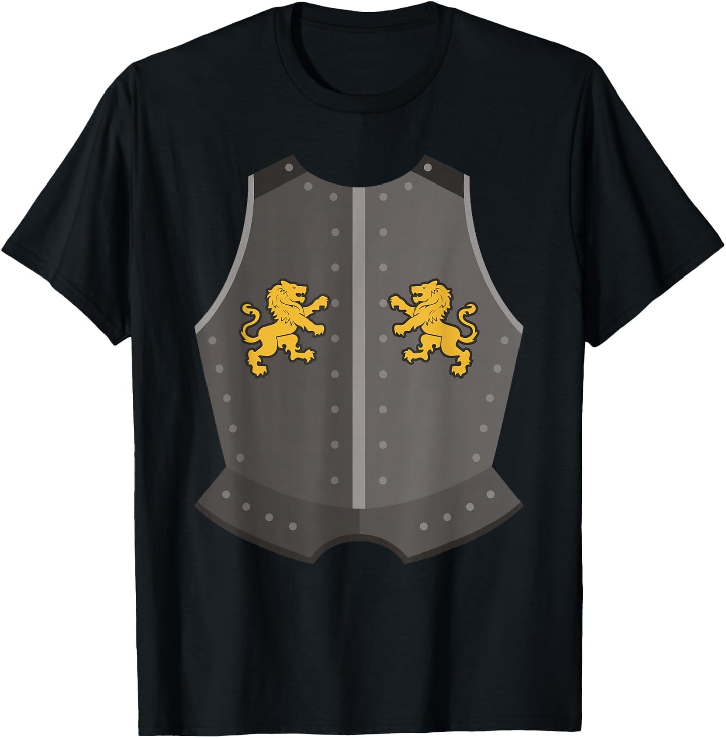 Medieval Knight Costume Funny Halloween Armor Shirt T-Shirt - T-Shirt | Black