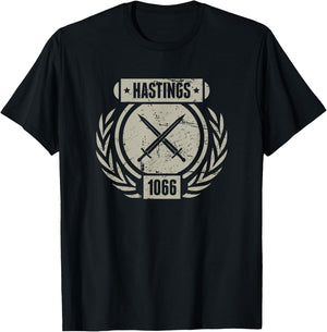 Historical Battle of Hastings (Distressed) T-Shirt - T-Shirt | Black