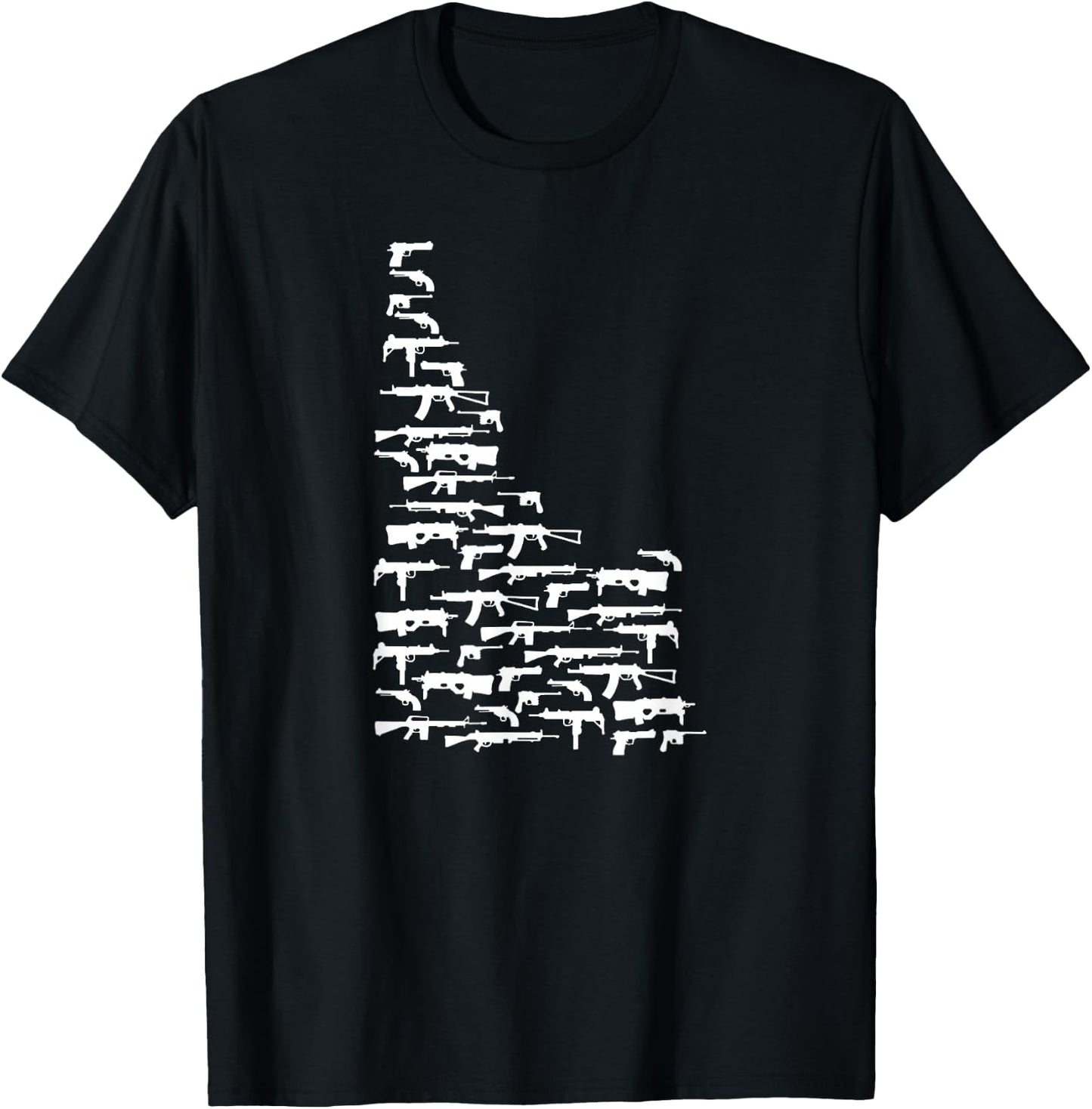 State of Idaho made up of Guns 2nd Amendment T-Shirt - T-Shirt | Black