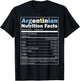 Argentina Flag Design - Funny Argentinian Nutrition Facts T-Shirt - T-Shirt | Black