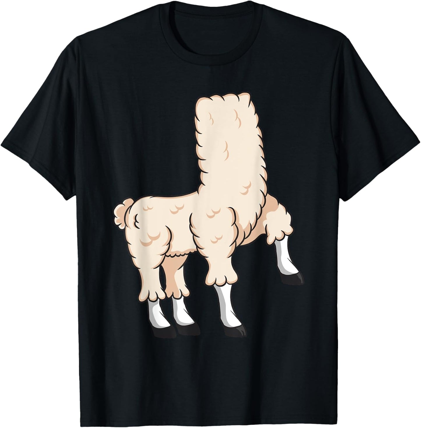 Llama Costume Halloween Easy Cosplay Last Minute Outfit T-Shirt - T-Shirt | Black