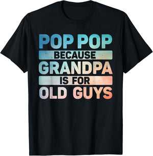 Pop Pop Art For Grandpa From Grandkids Father's Day Pop Pop T-Shirt - T-Shirt | Black
