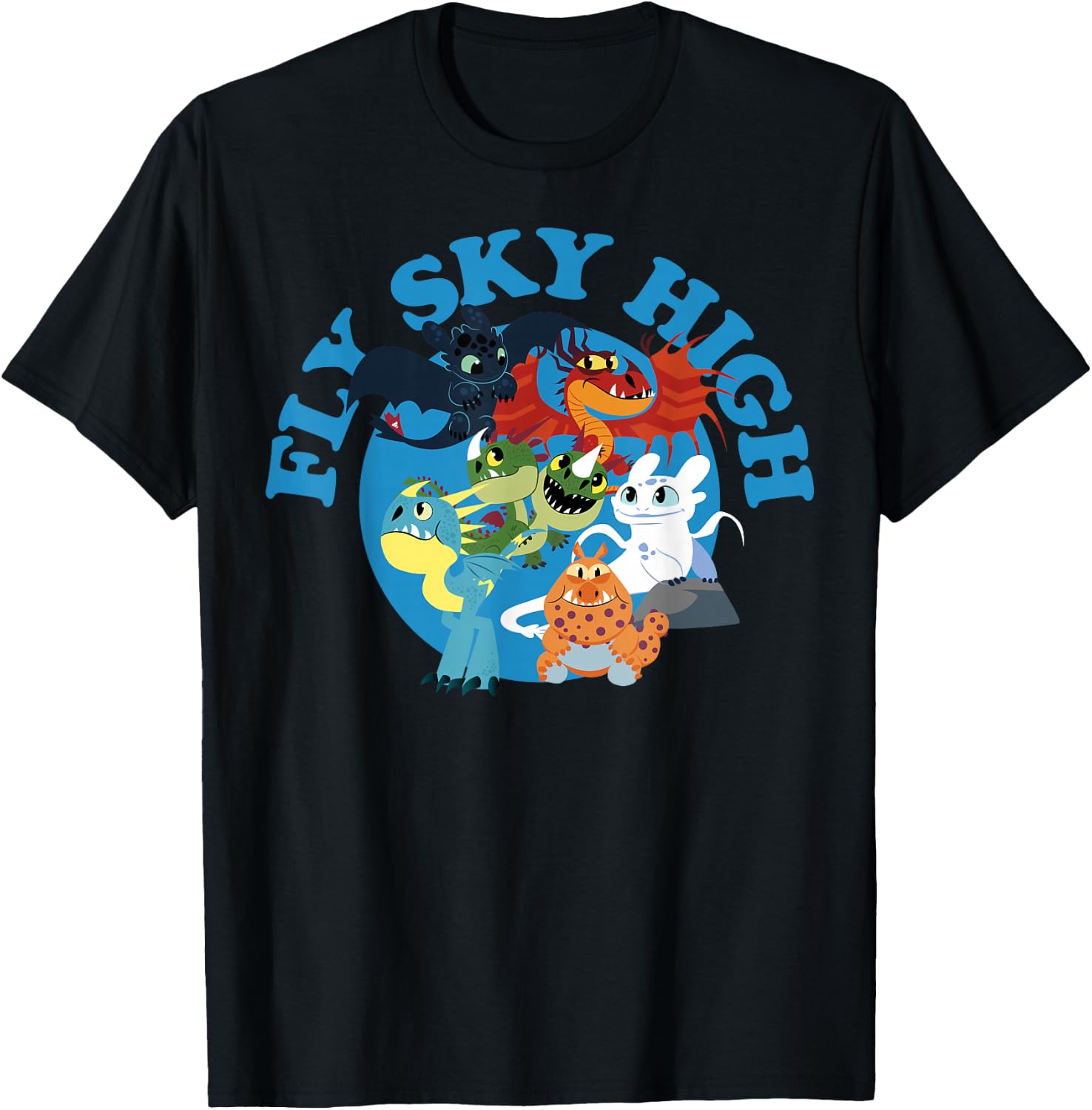 How to Train Your Dragon 3 Hidden World Sky High T-Shirt - T-Shirt | Black