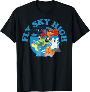 How to Train Your Dragon 3 Hidden World Sky High T-Shirt - T-Shirt | Black