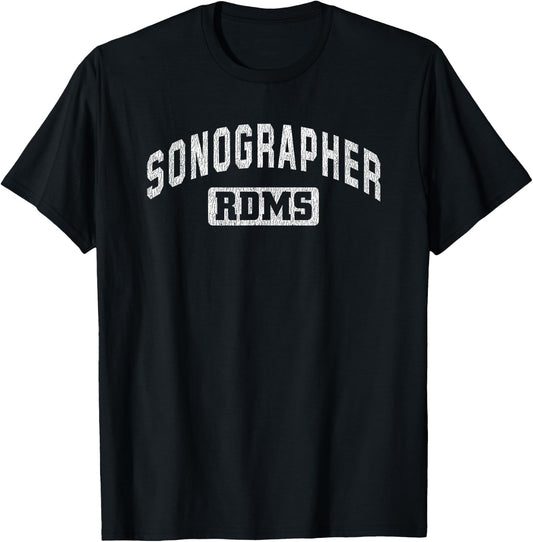 Sonographer RDMS Ultrasound Technician Gift T-Shirt - T-Shirt | Black