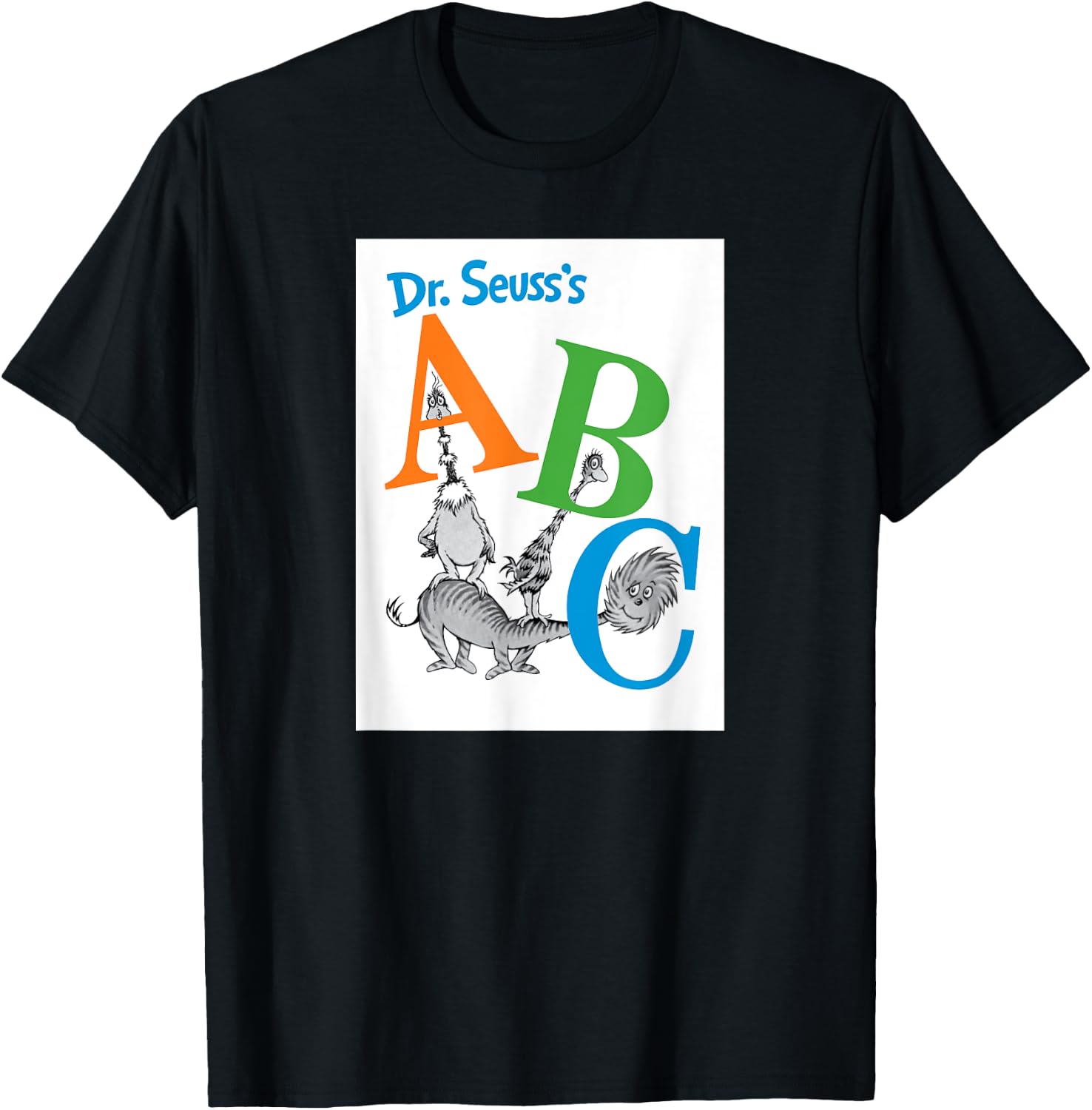 Dr. Seuss ABC Book Cover T-Shirt - T-Shirt | Black