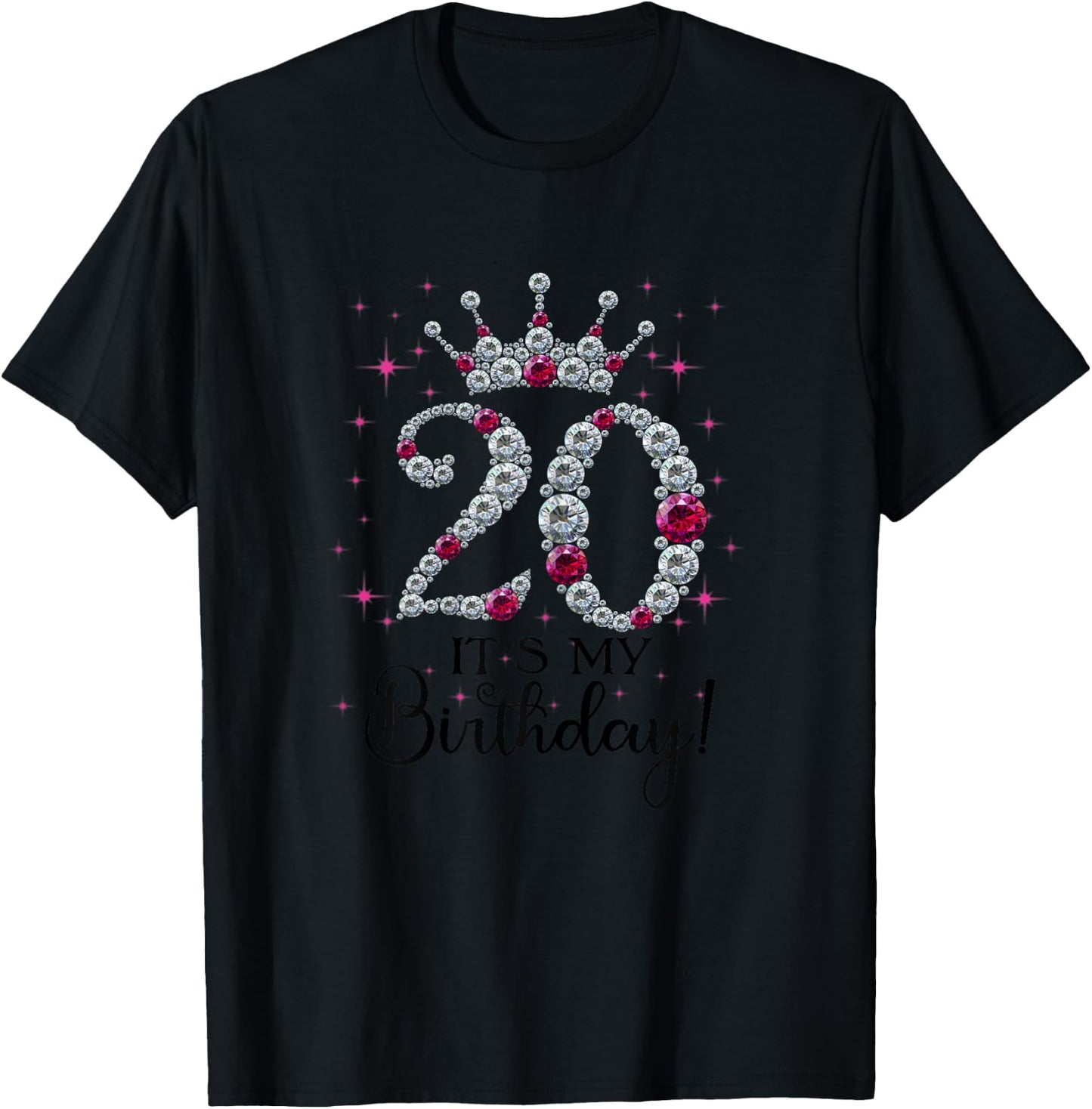 20 years old It's my Birthday Women 20th Birthday Funny Gift T-Shirt - T-Shirt | Black