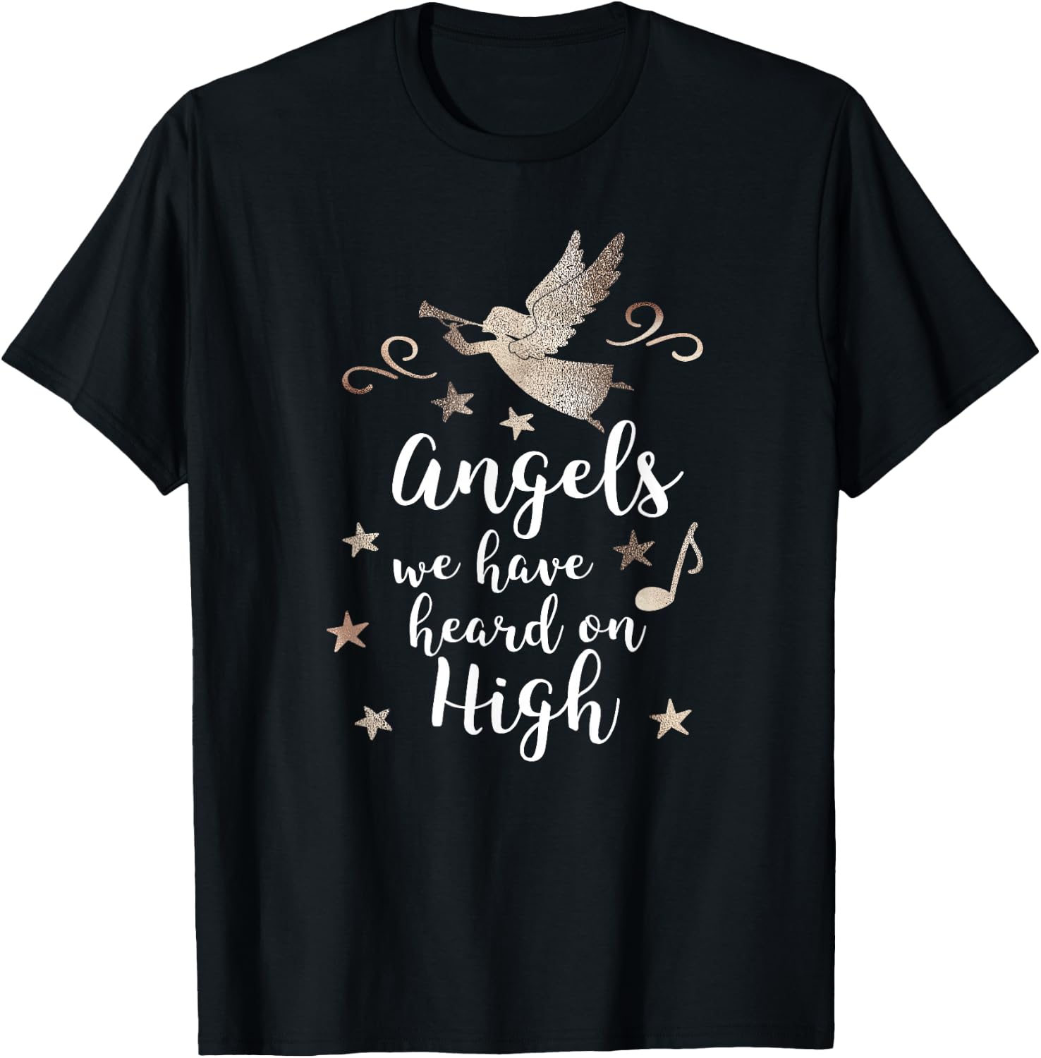 Christmas Season Angels We Have Heard on High T-Shirt - T-Shirt | Black