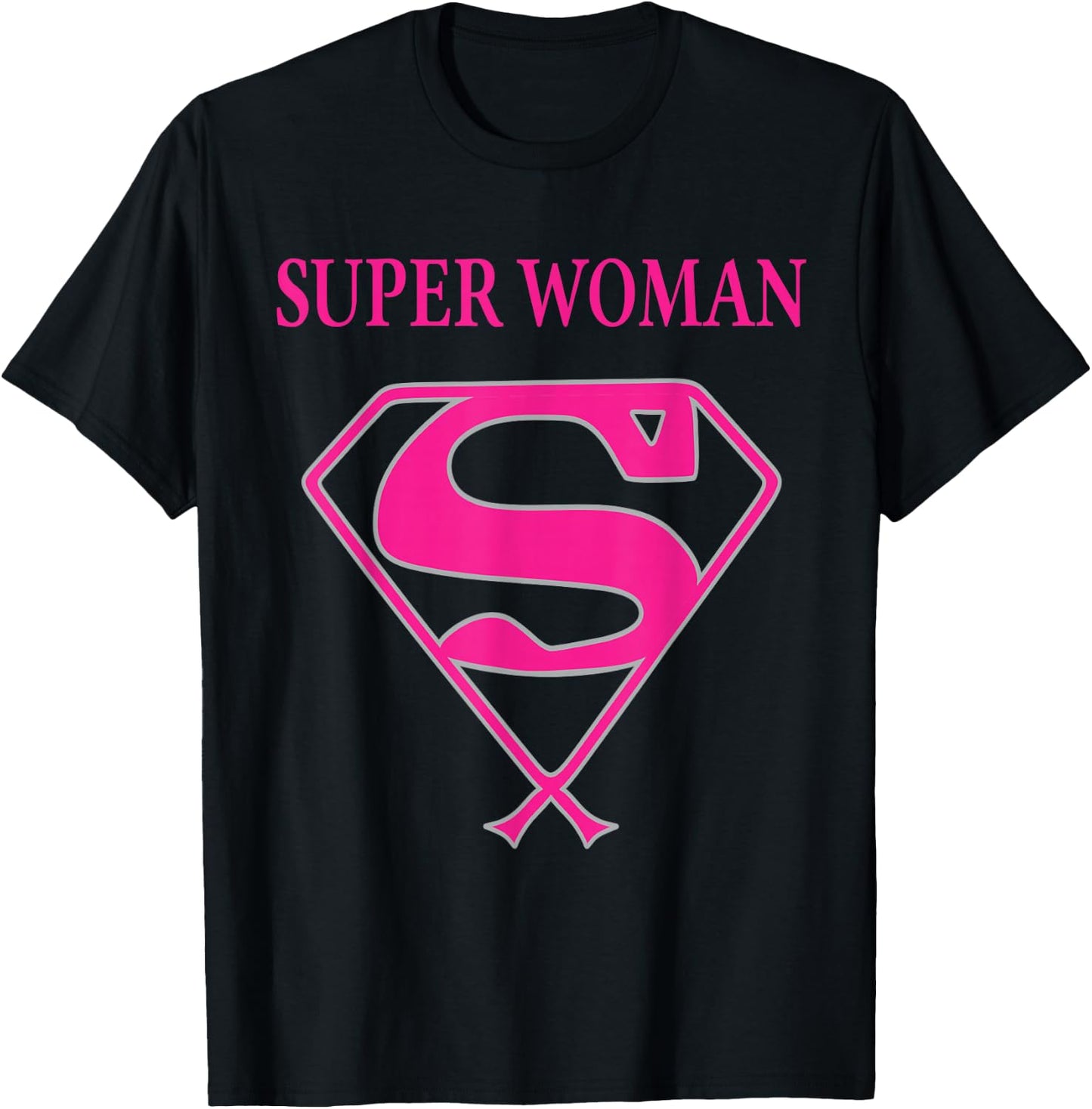 Super Woman (Breast Cancer Awareness) T-Shirt - T-Shirt | Black