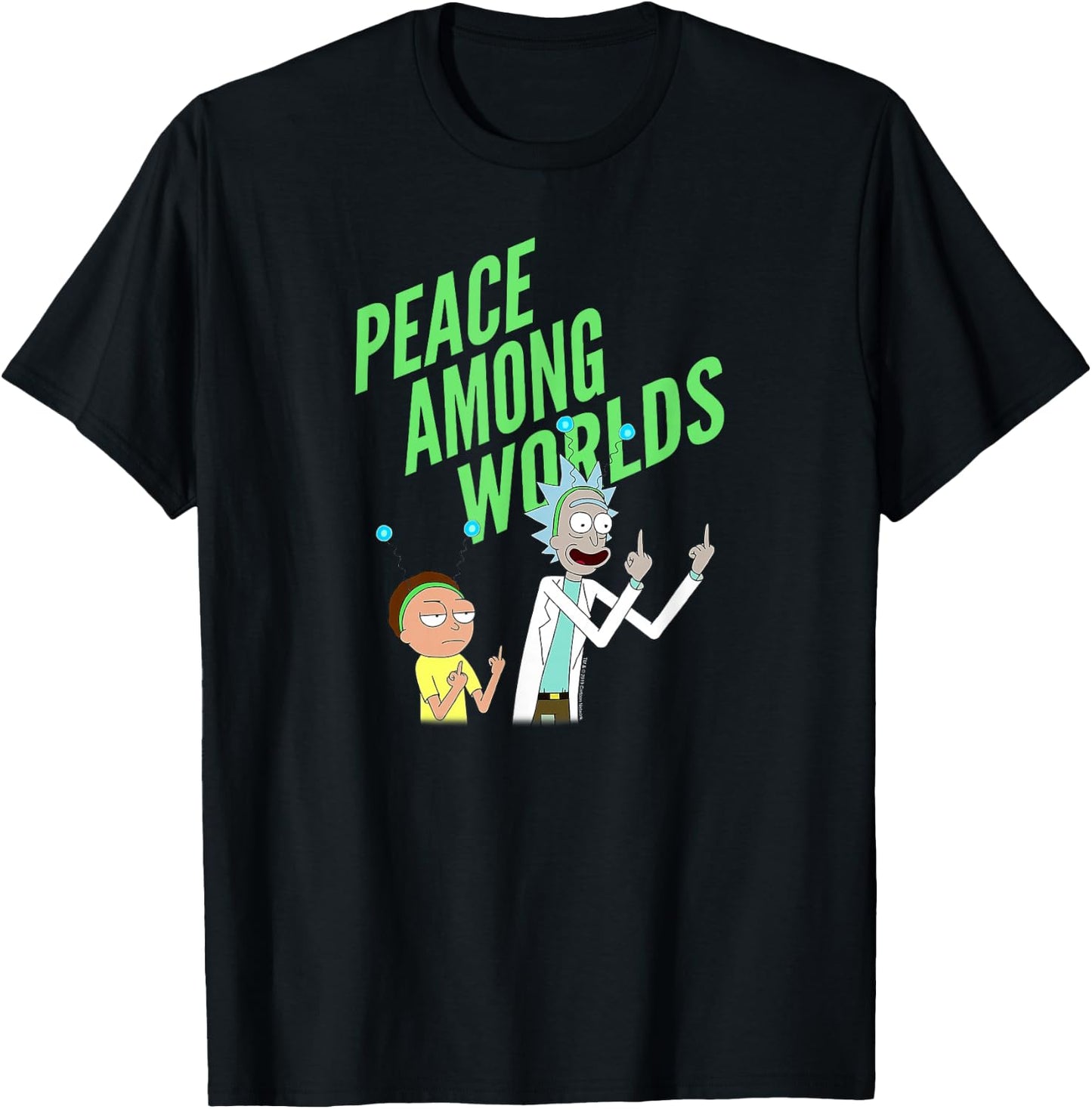 Rick and Morty Peace Among Worlds - Portal T-Shirt - T-Shirt | Black