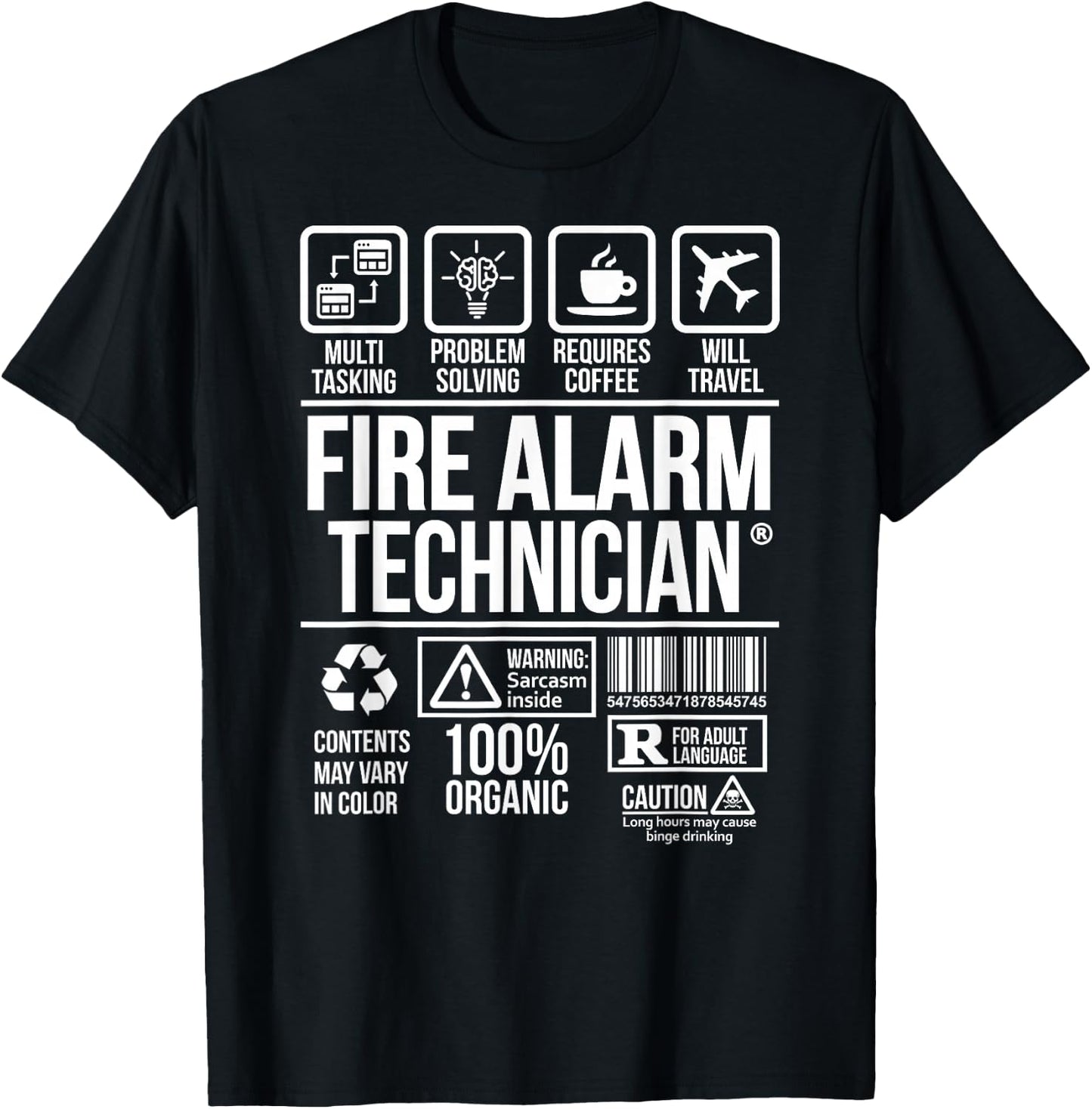 Fire Alarm Technician | Job Profession | #DW T-Shirt - T-Shirt | Black