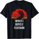 Retro Fishing Worlds Okayest Fisherman Vintage Gift T-Shirt - T-Shirt | Black