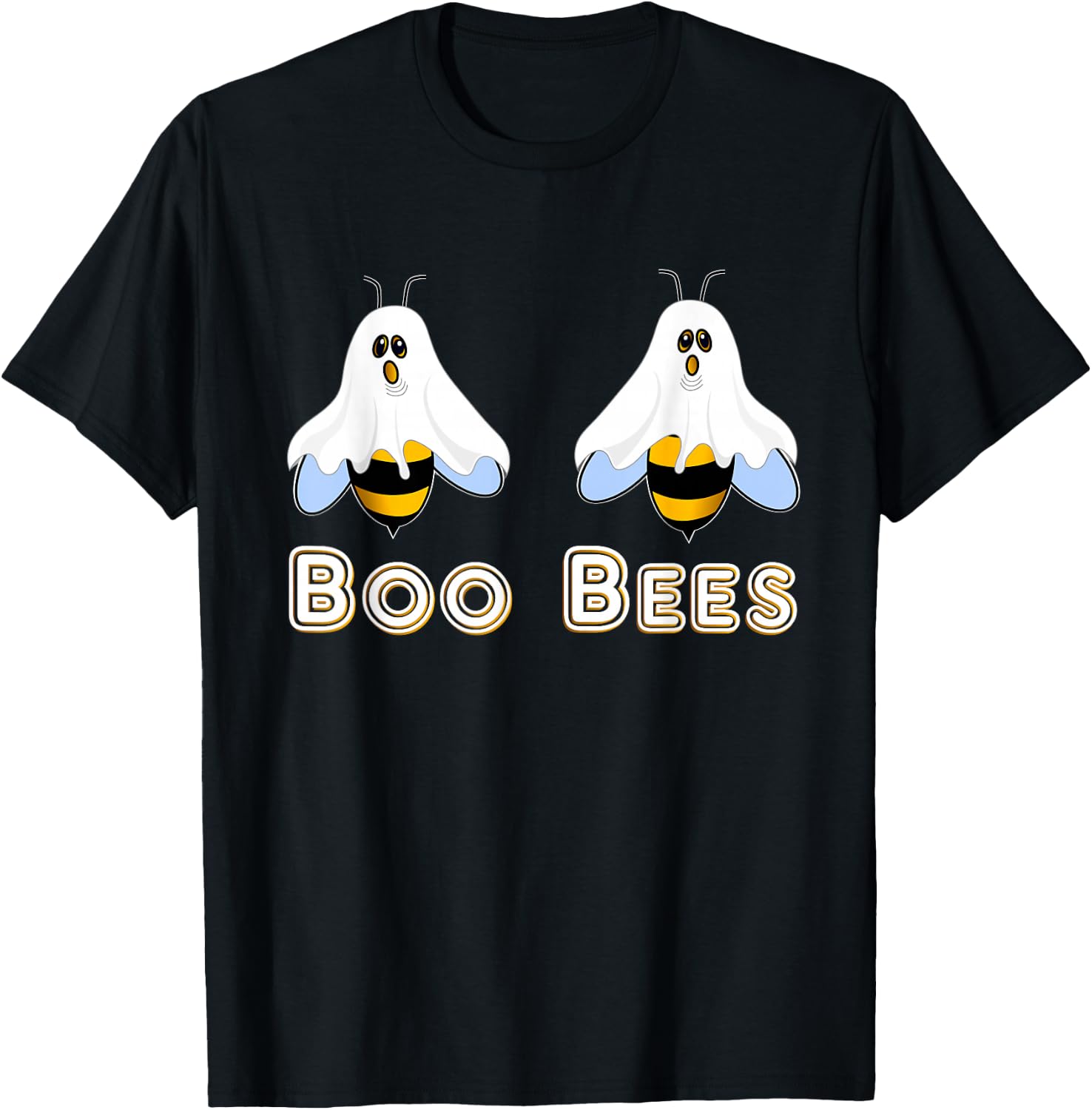 Funny Halloween Shirt Boo Bees T Shirt Gift T-Shirt - T-Shirt | Black