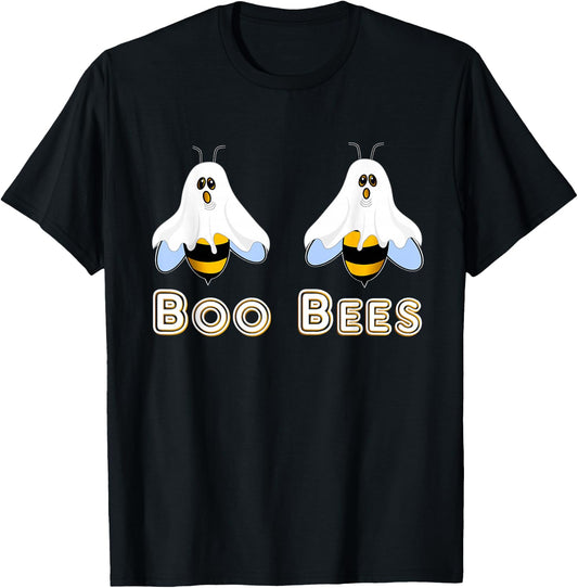 Funny Halloween Shirt Boo Bees T Shirt Gift T-Shirt - T-Shirt | Black