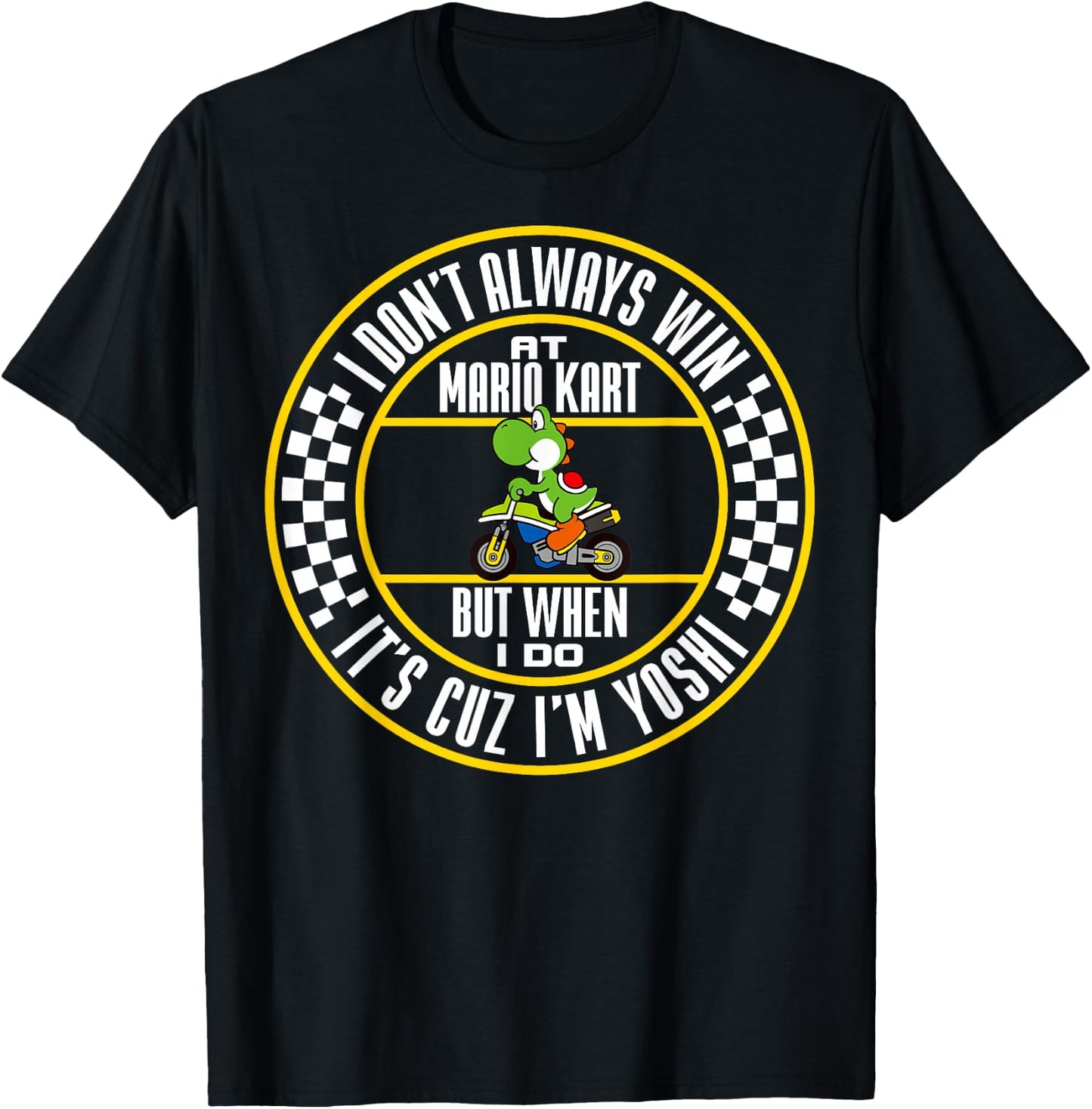 Nintendo Mario Kart Winning As Yoshi Graphic Small T-Shirt - T-Shirt | Black
