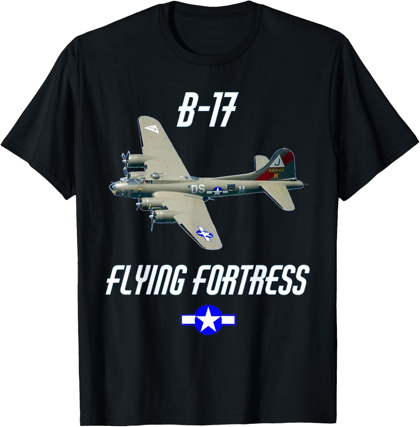 B-17 Flying Fortress World War 2 US Army Air Force T-Shirt - T-Shirt | Black