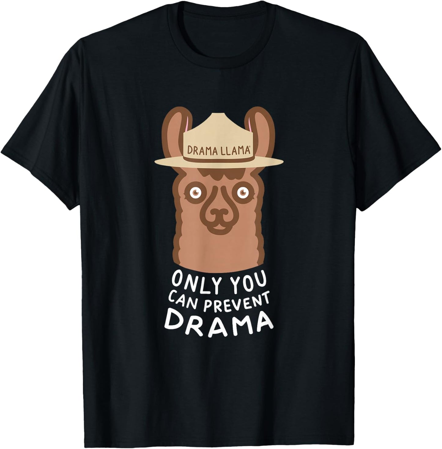 Original Smokey the Llama Only You Can Prevent Drama T-Shirt - T-Shirt | Black