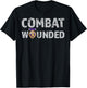 Purple Heart Award Shirt Combat Wounded Veteran T-Shirt - T-Shirt | Black