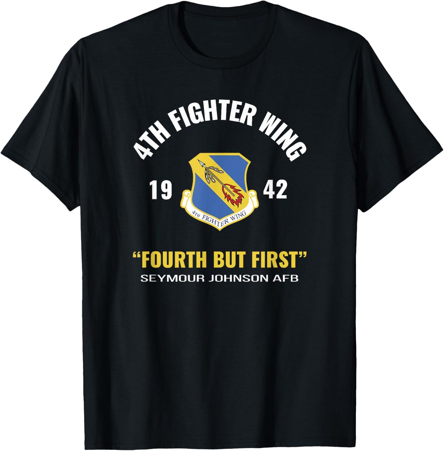 Military 4th Fighter Wing T-Shirt - T-Shirt | Black