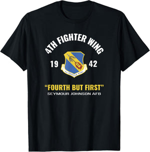 Military 4th Fighter Wing T-Shirt - T-Shirt | Black