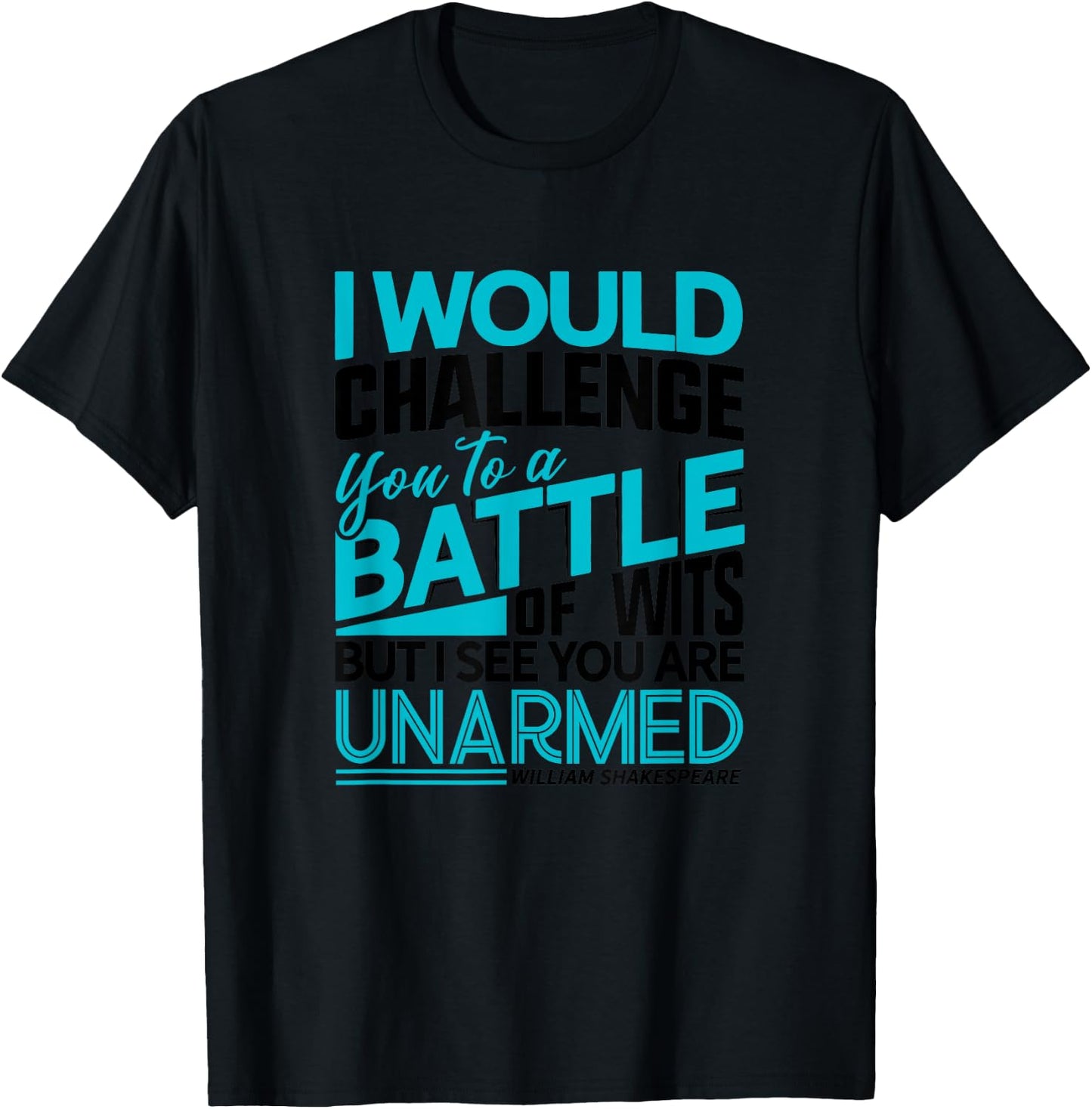 Shakespeare Insults Shirt The Taming of the Shrew Theatre T-Shirt - T-Shirt | Black