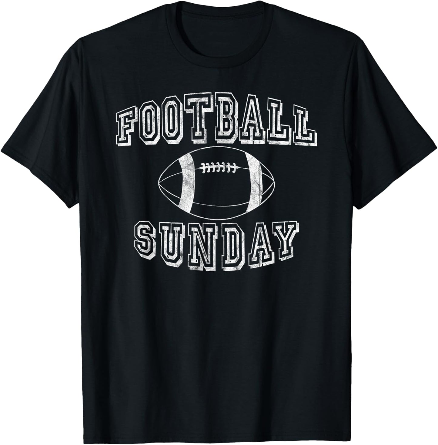 FOOTBALL SUNDAY T Shirt Men Women Kids Vintage Retro T-Shirt - T-Shirt | Black