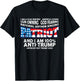 Patriots Flag Waving Red White And Blue Anti Trump T-Shirt - T-Shirt | Black