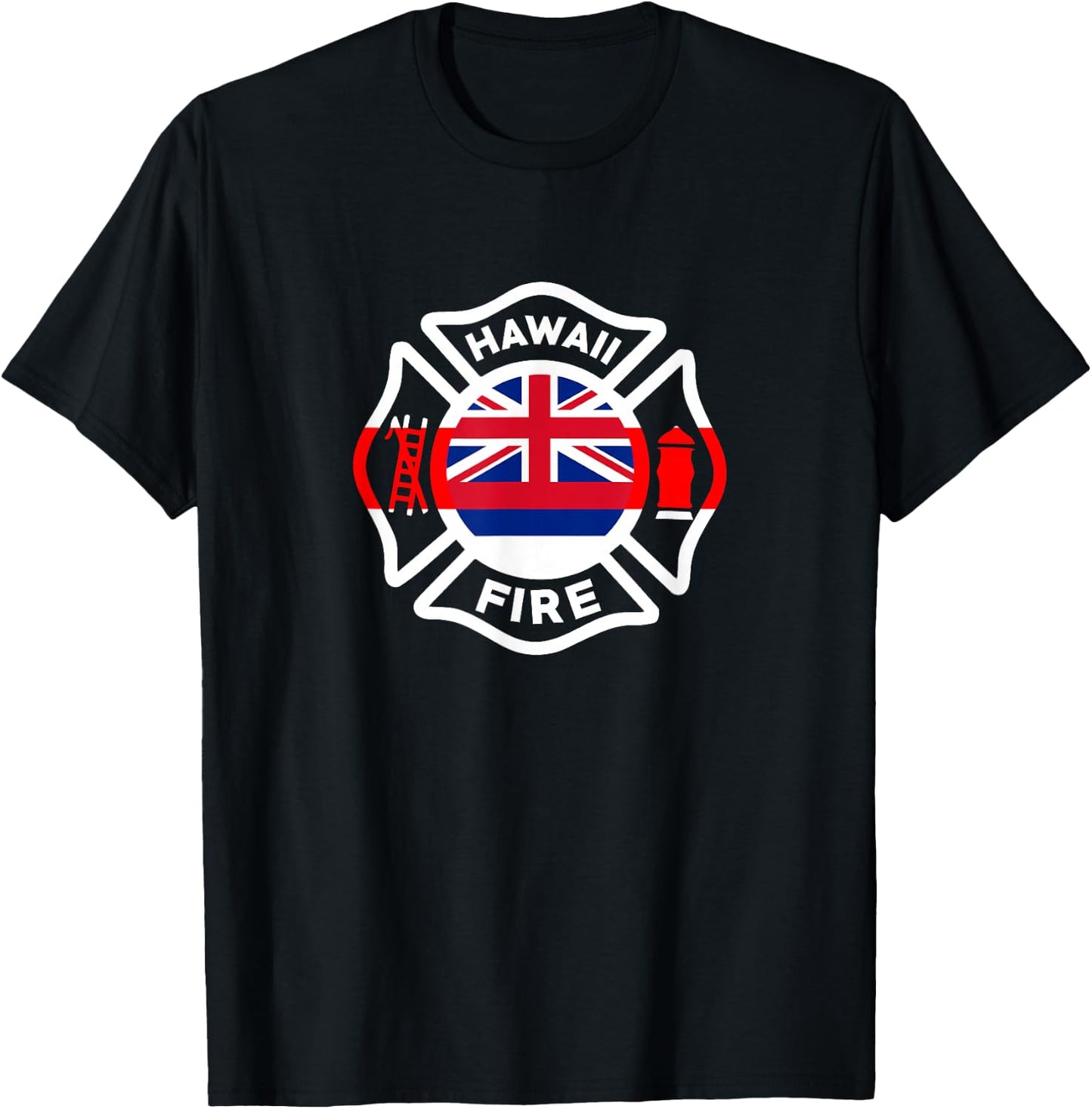 Hawaii Fire Rescue Department Firefighters Uniform Duty T-Shirt - T-Shirt | Black