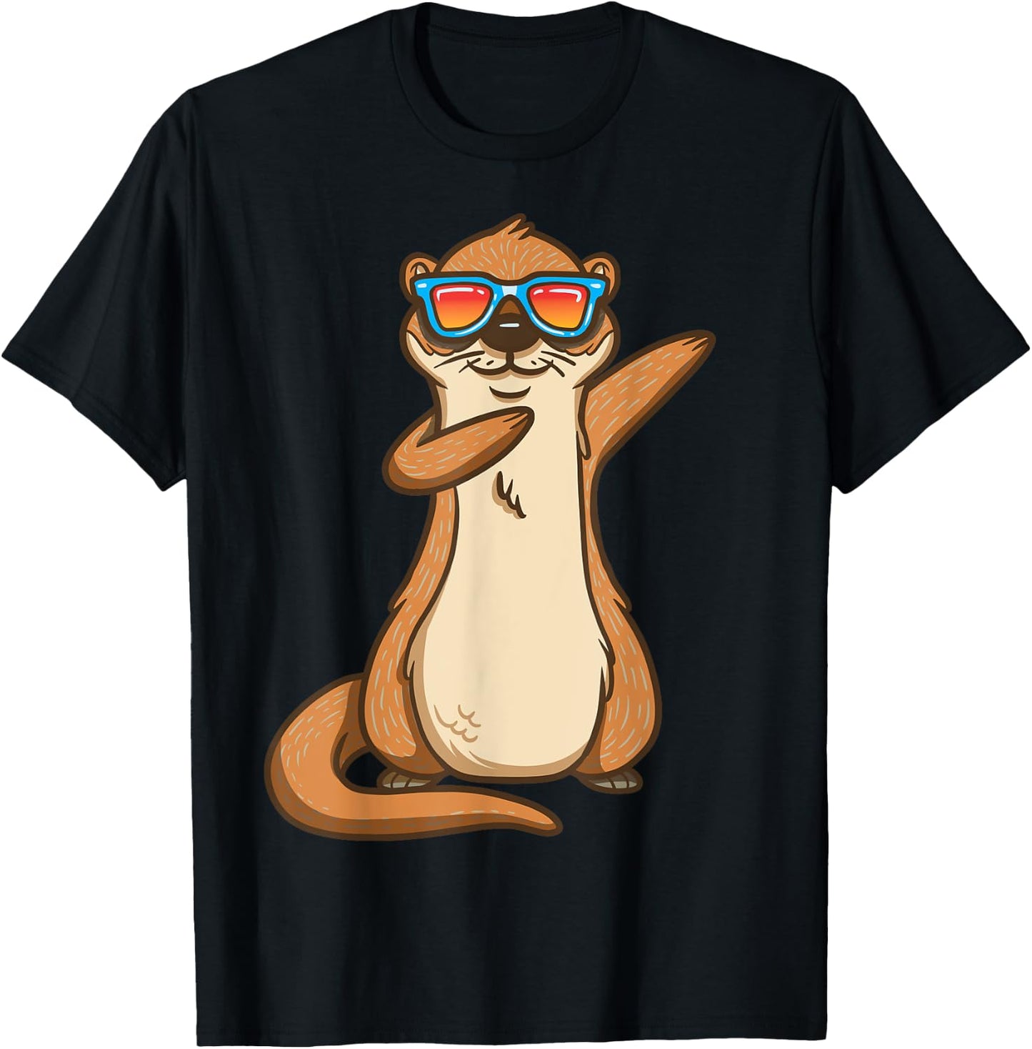 Dabbing Sea Otter Party Animal Kindergarten Kids Shirt T-Shirt - T-Shirt | Black