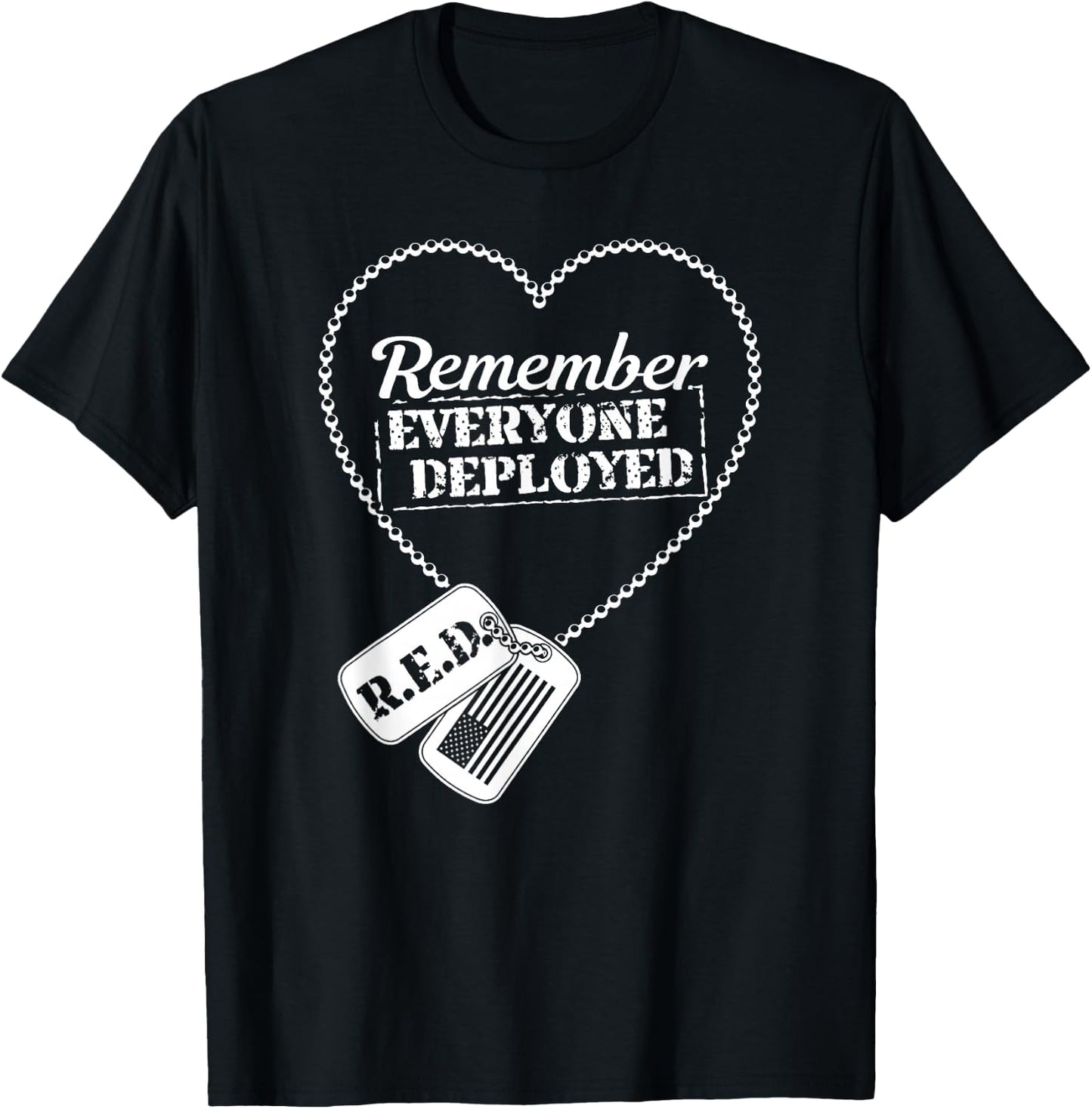 Distressed R.E.D. Friday - Remember Everyone Deployed T-Shirt - T-Shirt | Black