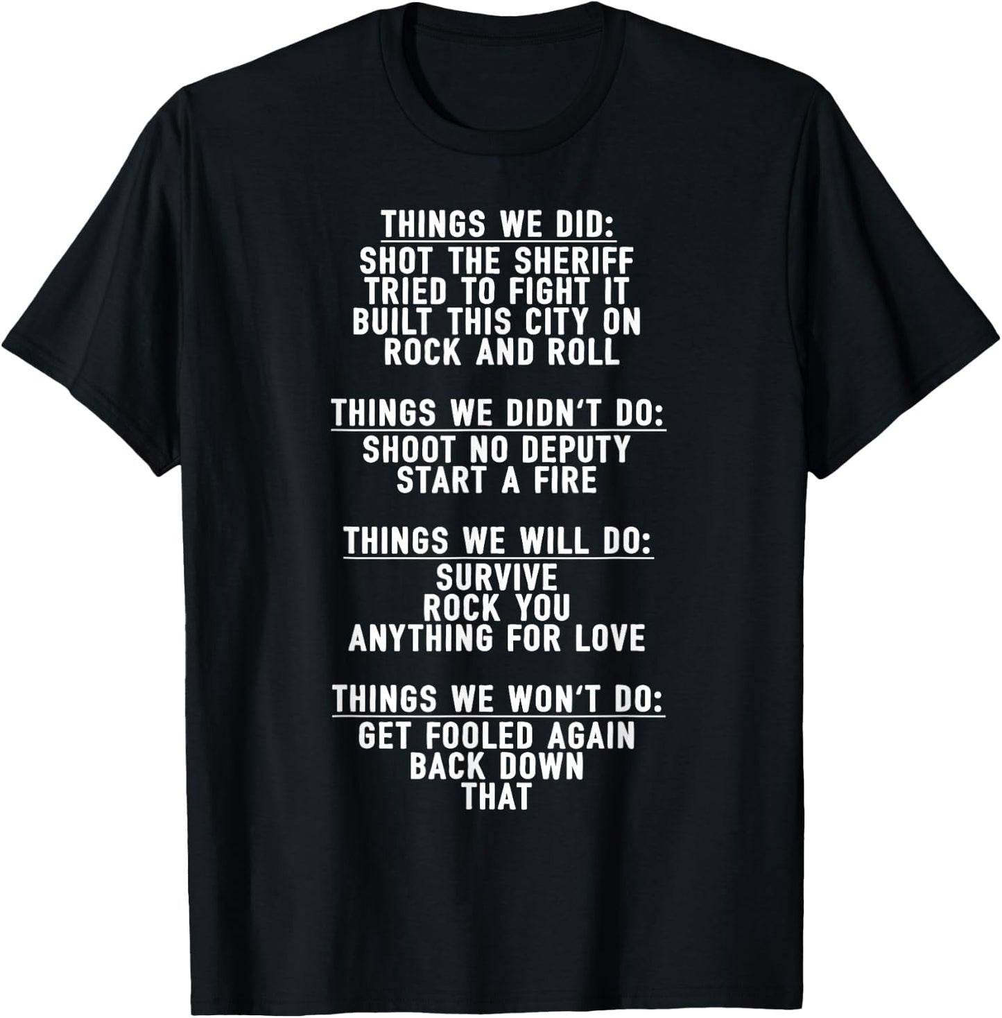 Song Lyric Humor & Men Funny Guessing Music Hits T-Shirt - T-Shirt | Black