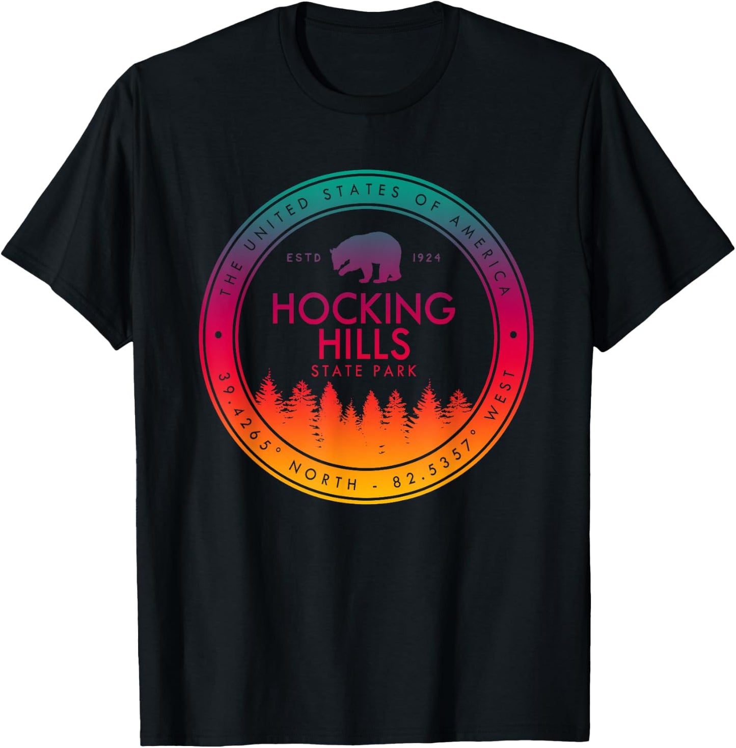 Hocking Hills State Park Ohio Gifts OH T-Shirt - T-Shirt | Black