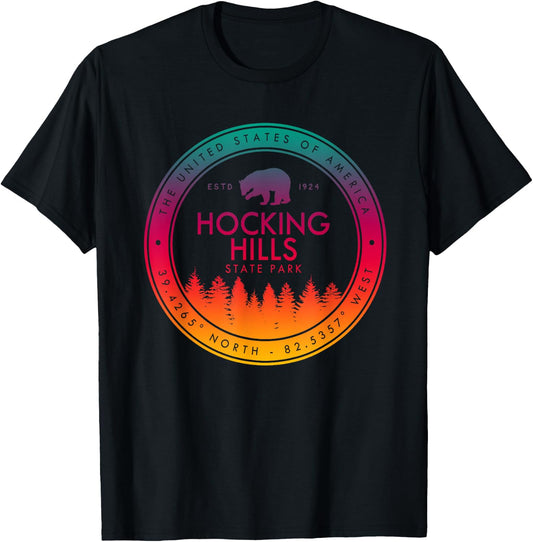 Hocking Hills State Park Ohio Gifts OH T-Shirt - T-Shirt | Black