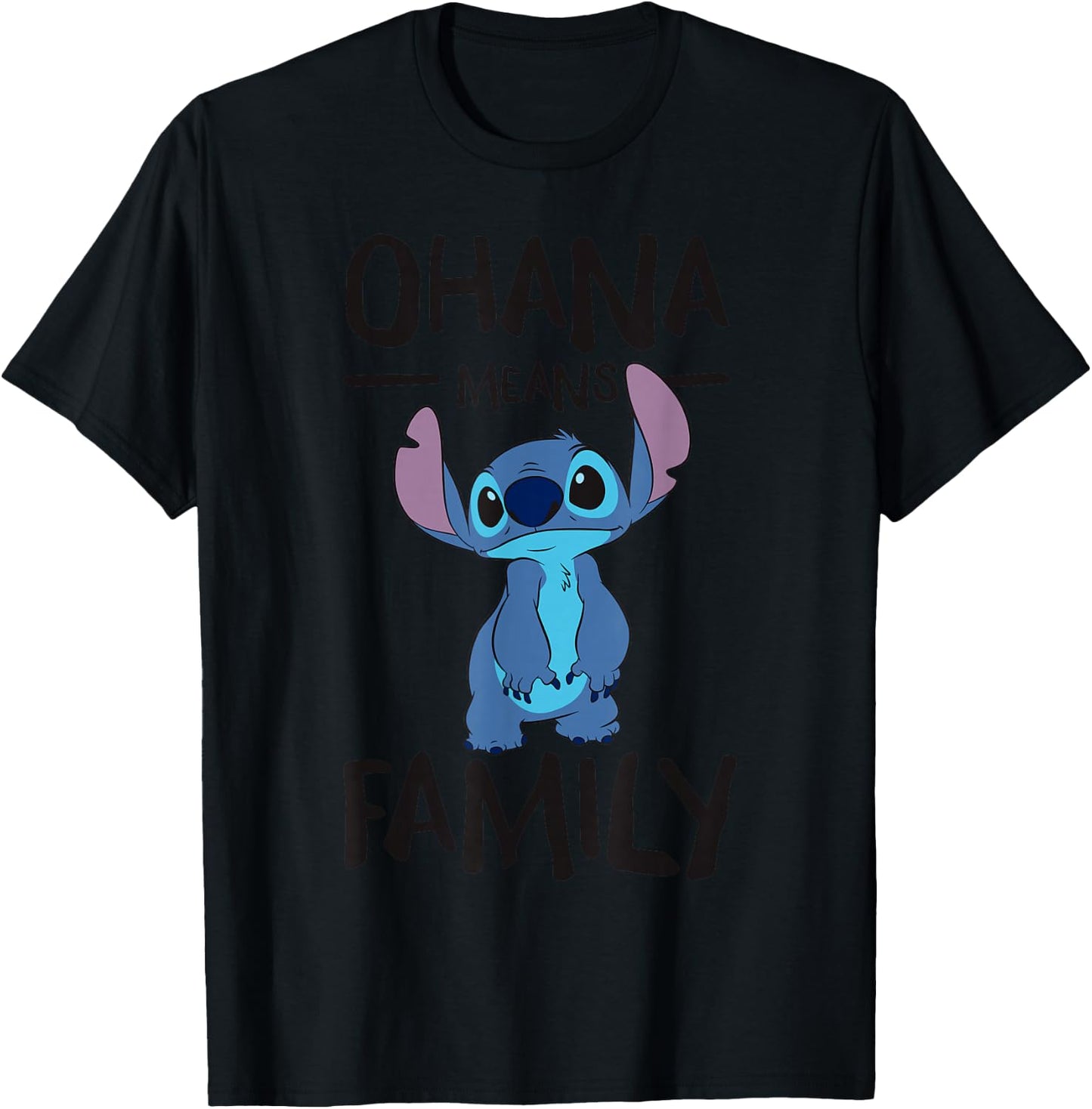 Lilo & Stitch - Ohana Means Family T-Shirt - T-Shirt | Black