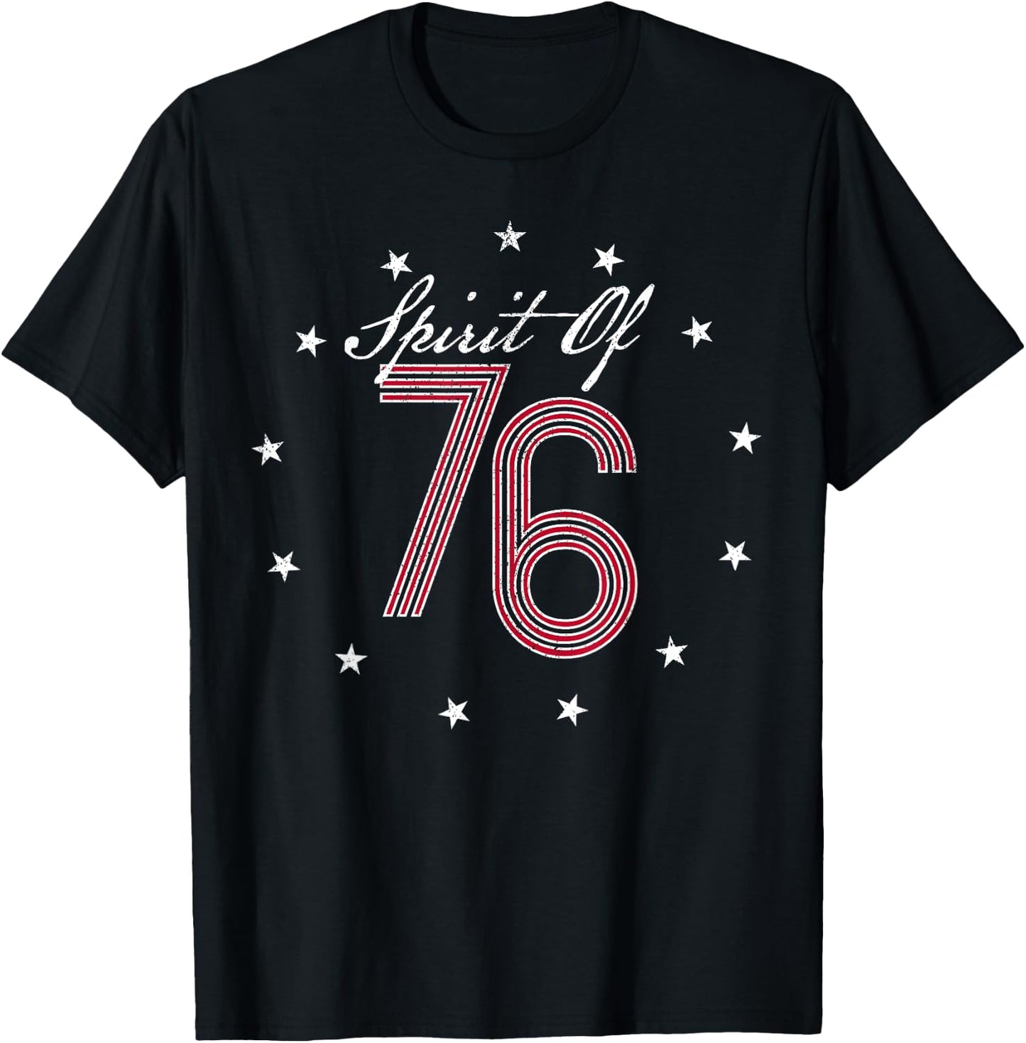 Spirit of 76 Patriotic 41st Birthday Shirt T-Shirt - T-Shirt | Black