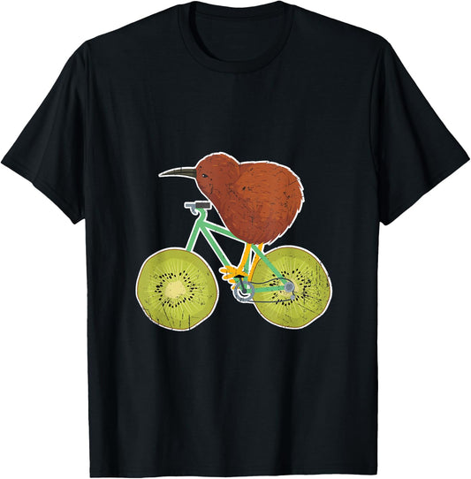 New Zealand Bicycle for Kiwi Fruit Lovers T-Shirt - T-Shirt | Black